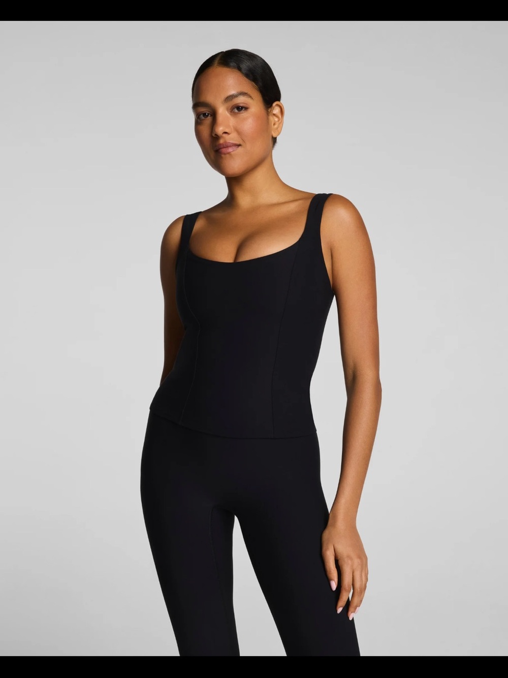 SPANX Black Sculpting Square-Neck Tank